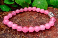 Rose Quartz Diamond Cut Bracelet – Love & Harmony Symbol by Brahmatells