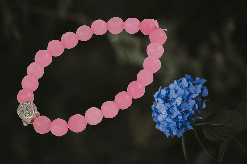 Rose Quartz Diamond Cut Bracelet – Love & Harmony Symbol by Brahmatells