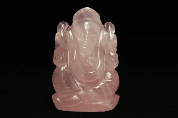 Rose Quartz Ganesha Idol for Love & Prosperity | Brahmatells by Brahmatells