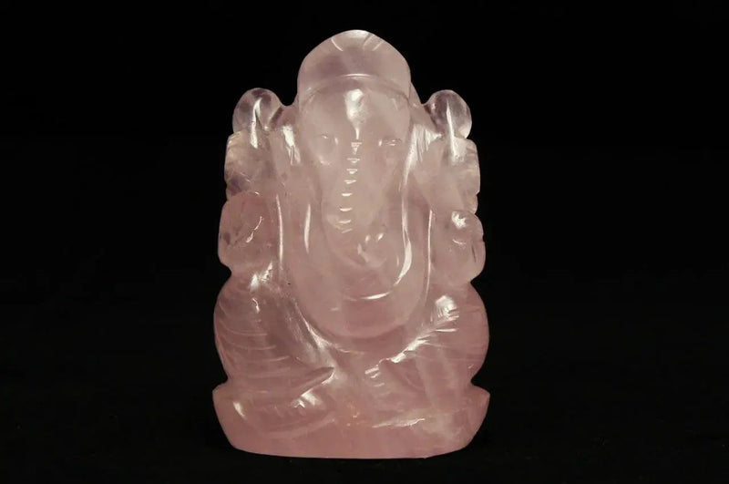 Rose Quartz Ganesha Idol for Love & Prosperity | Brahmatells by Brahmatells