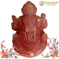 Rose Quartz Ganesha Idol for Love & Prosperity | Brahmatells by Brahmatells