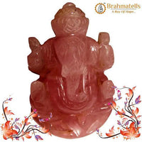 Rose Quartz Ganesha Idol for Love & Prosperity | Brahmatells by Brahmatells