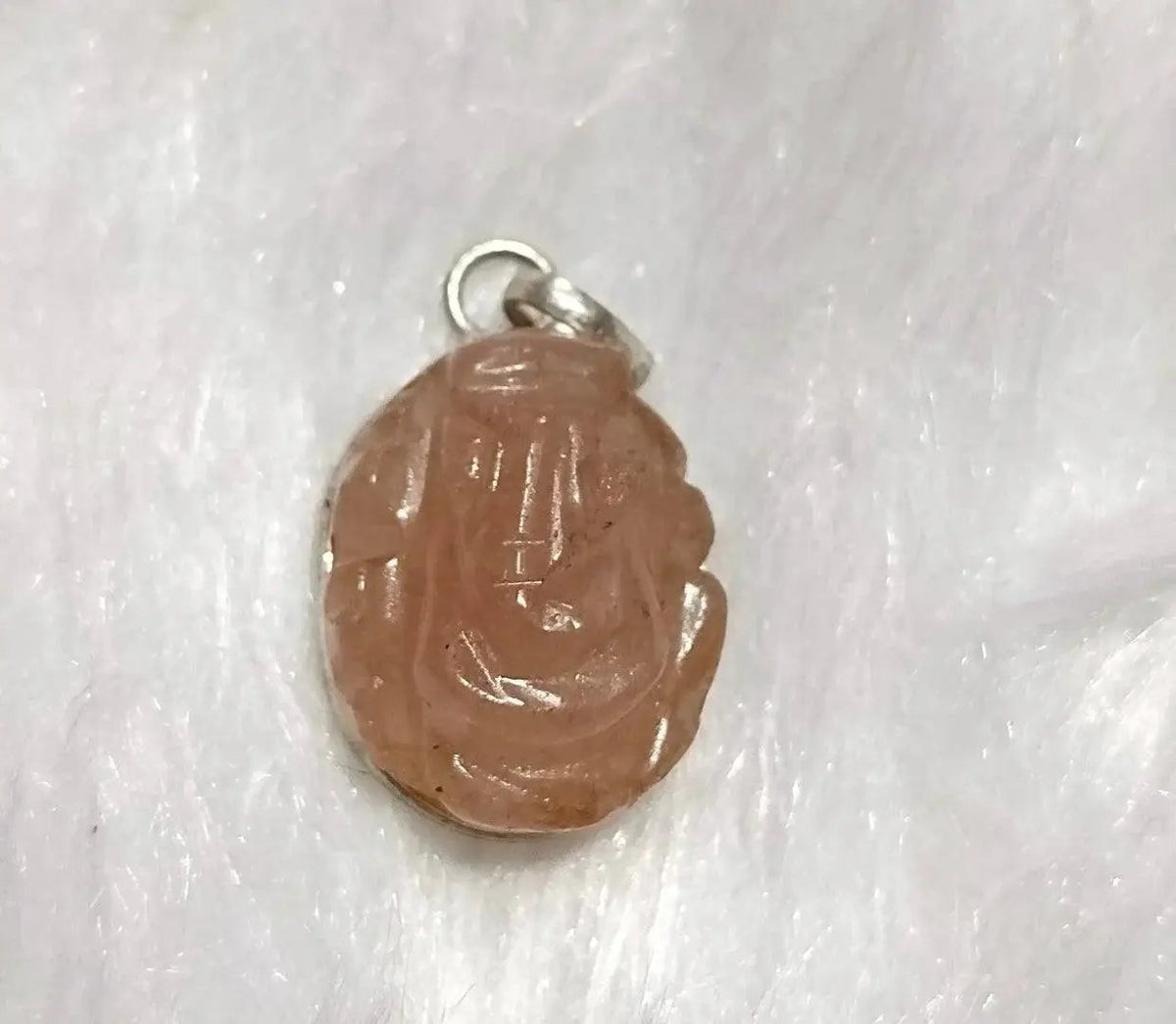 Rose Quartz Ganesha Love Pendant | Brahmatells by Brahmatells
