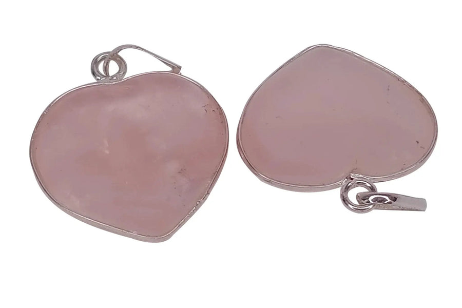 Rose Quartz Heart Pendant by Brahmatells