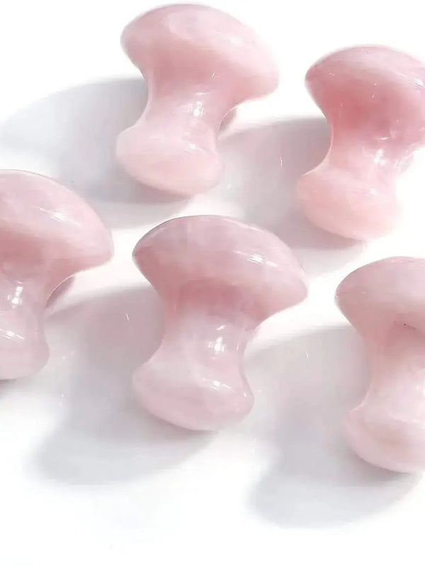 Rose Quartz Mushroom Gua Sha | Brahmatells by Brahmatells
