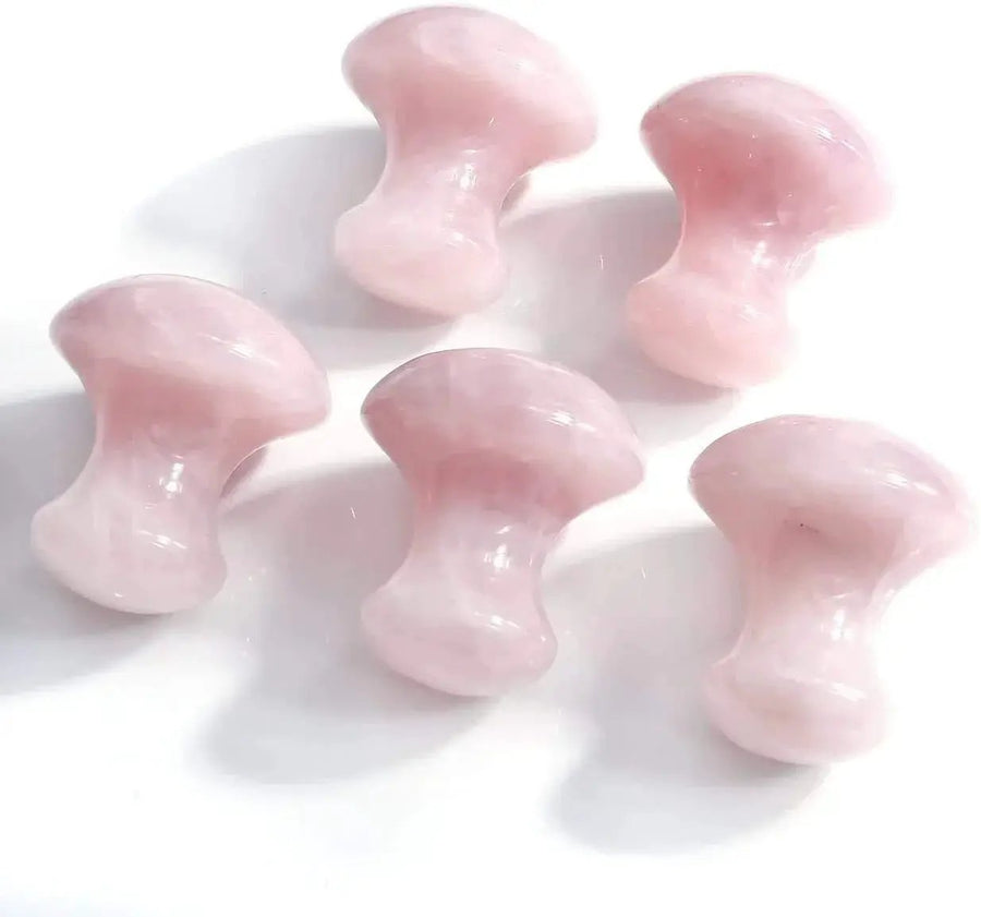 Rose Quartz Mushroom Gua Sha | Brahmatells by Brahmatells