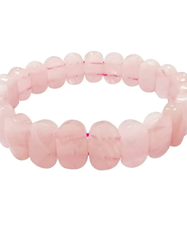 Rose Quartz Oval Faceted Bracelet: Elegance & Serenity | Brahmatells by Brahmatells