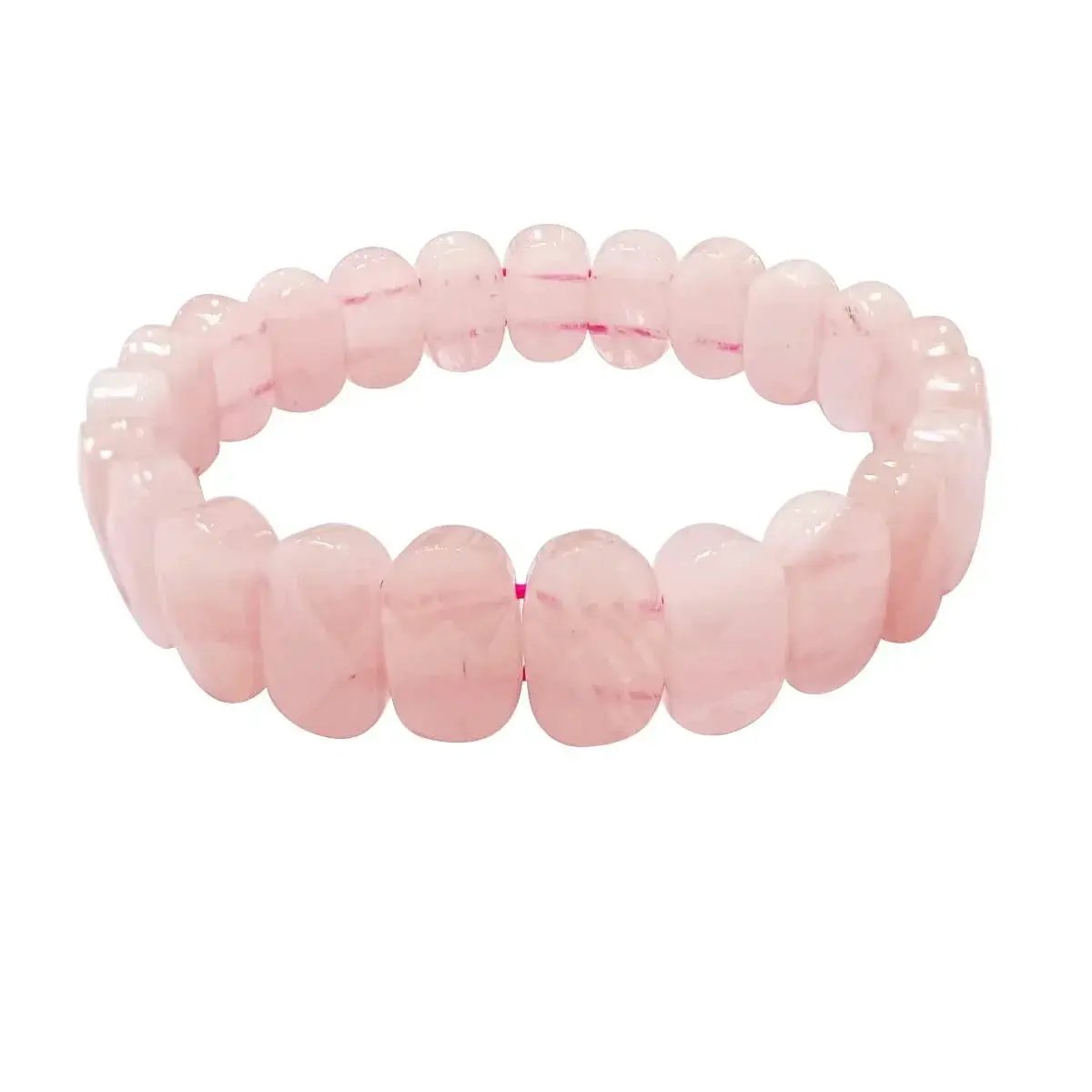 Rose Quartz Oval Faceted Bracelet: Elegance & Serenity | Brahmatells by Brahmatells