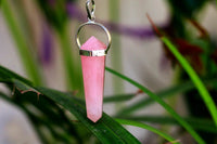 Rose Quartz Pencil Double Side Pendant by Brahmatells
