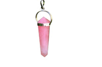 Rose Quartz Pencil Double Side Pendant by Brahmatells