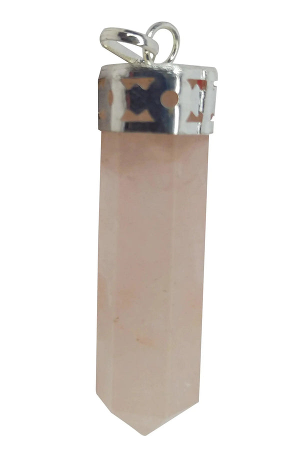 Rose Quartz Pencil Pendant by Brahmatells