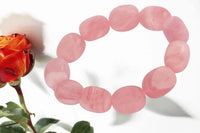 Rose Quartz Tumble Bracelet – Symbol of Love & Harmony by Brahmatells