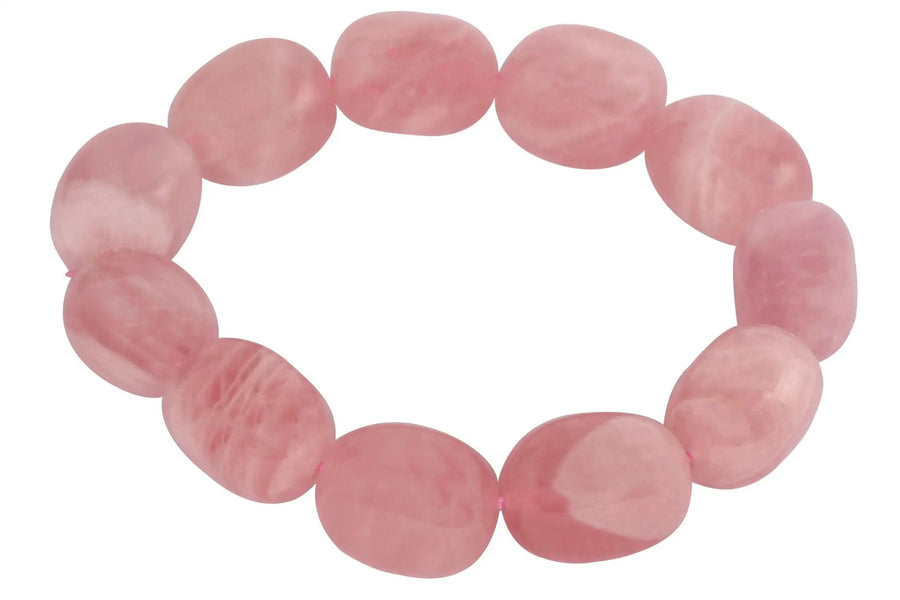 Rose Quartz Tumble Bracelet – Symbol of Love & Harmony by Brahmatells