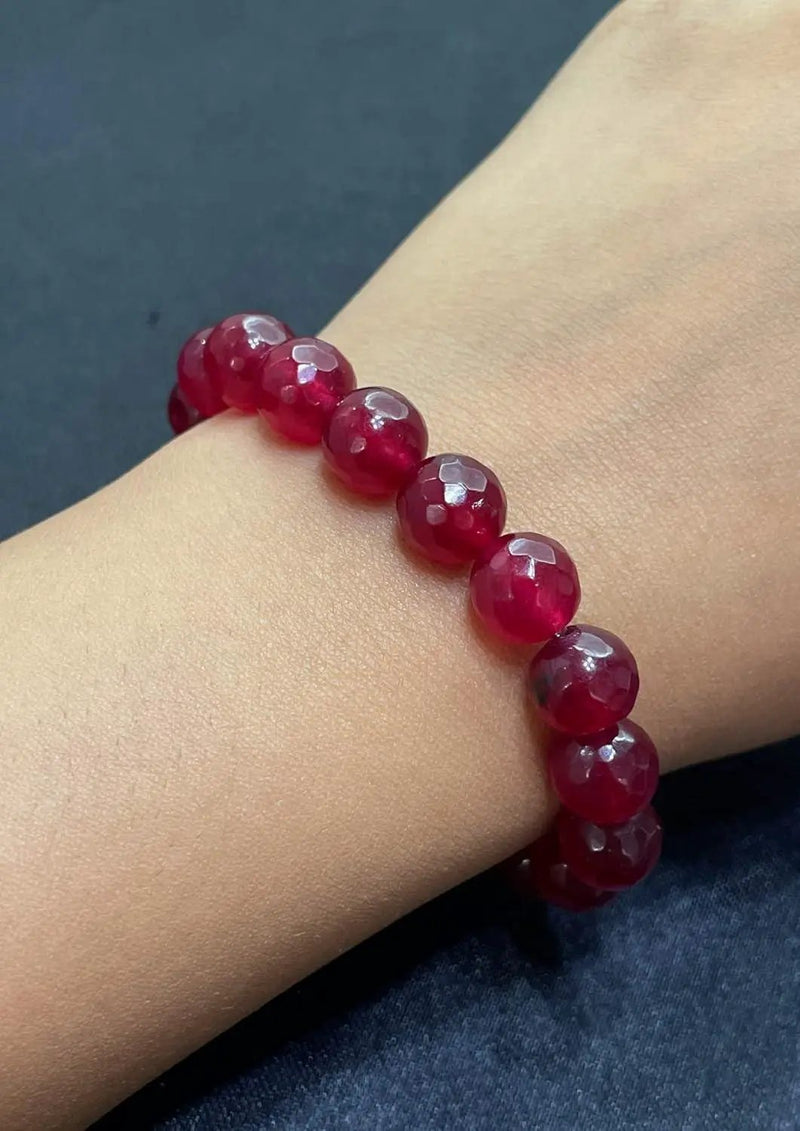 Ruby Jade Gemstone Bracelet | Style & Confidence by Brahmatells