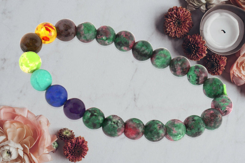 Ruby Zoisite Bracelet – Confidence & Clarity by Brahmatells