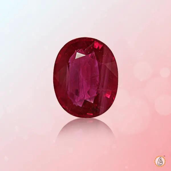 Ruby Manak cherry-red-oval BTR113GSM by Brahmatells