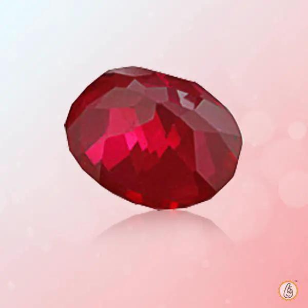Ruby Manak oval-blood-red BTR130GSM by Brahmatells