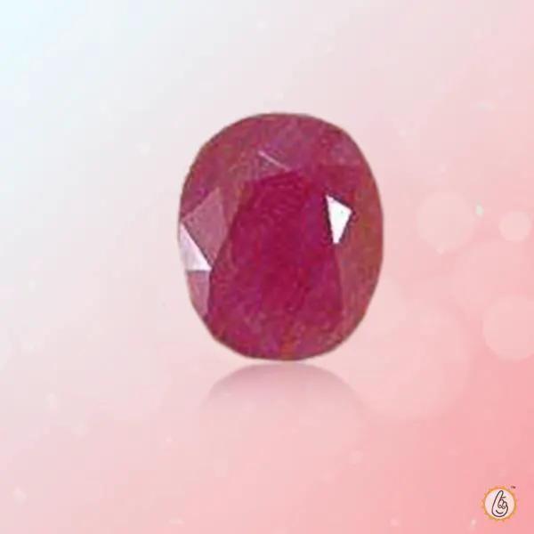 Ruby Manak oval-blush-red BTR119GSM by Brahmatells