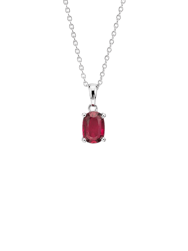 Ruby Manak Oval Cushion Pendant - Radiant Sun Energy | Brahmatells by Brahmatells