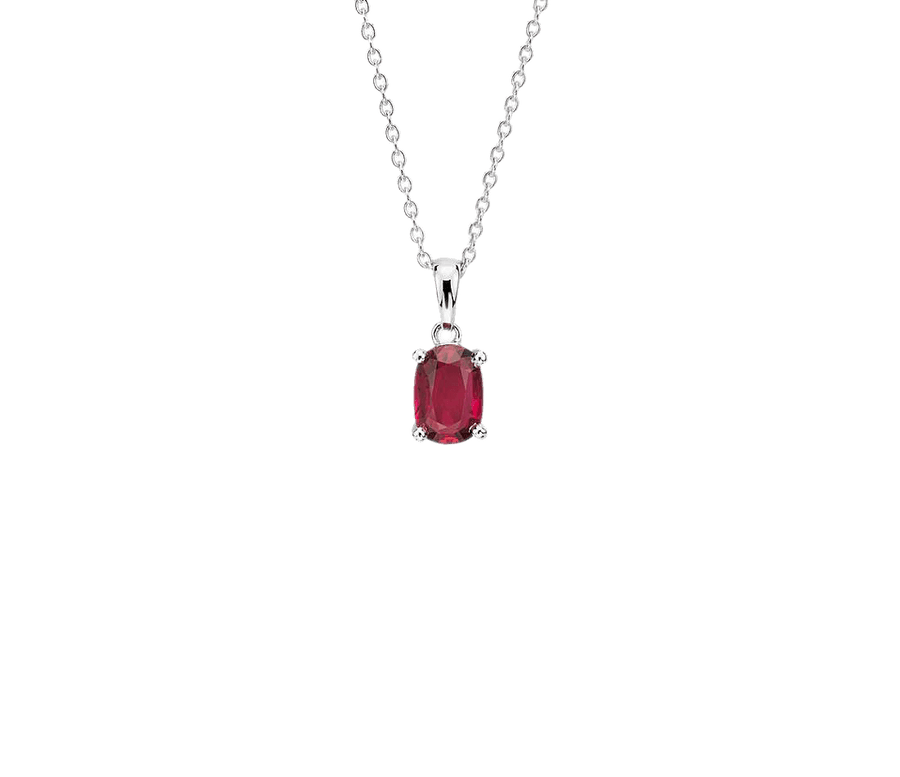 Ruby Manak Oval Cushion Pendant - Radiant Sun Energy | Brahmatells by Brahmatells