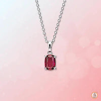 Ruby Manak Oval Cushion Pendant - Radiant Sun Energy | Brahmatells by Brahmatells
