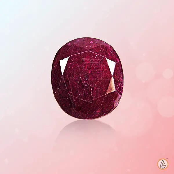 Ruby Manak oval-jam-red BTR124GSM by Brahmatells