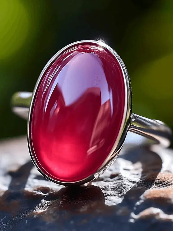 Ruby Manak Oval Light-Red Ring | Brahmatells Astrological Collection by Brahmatells