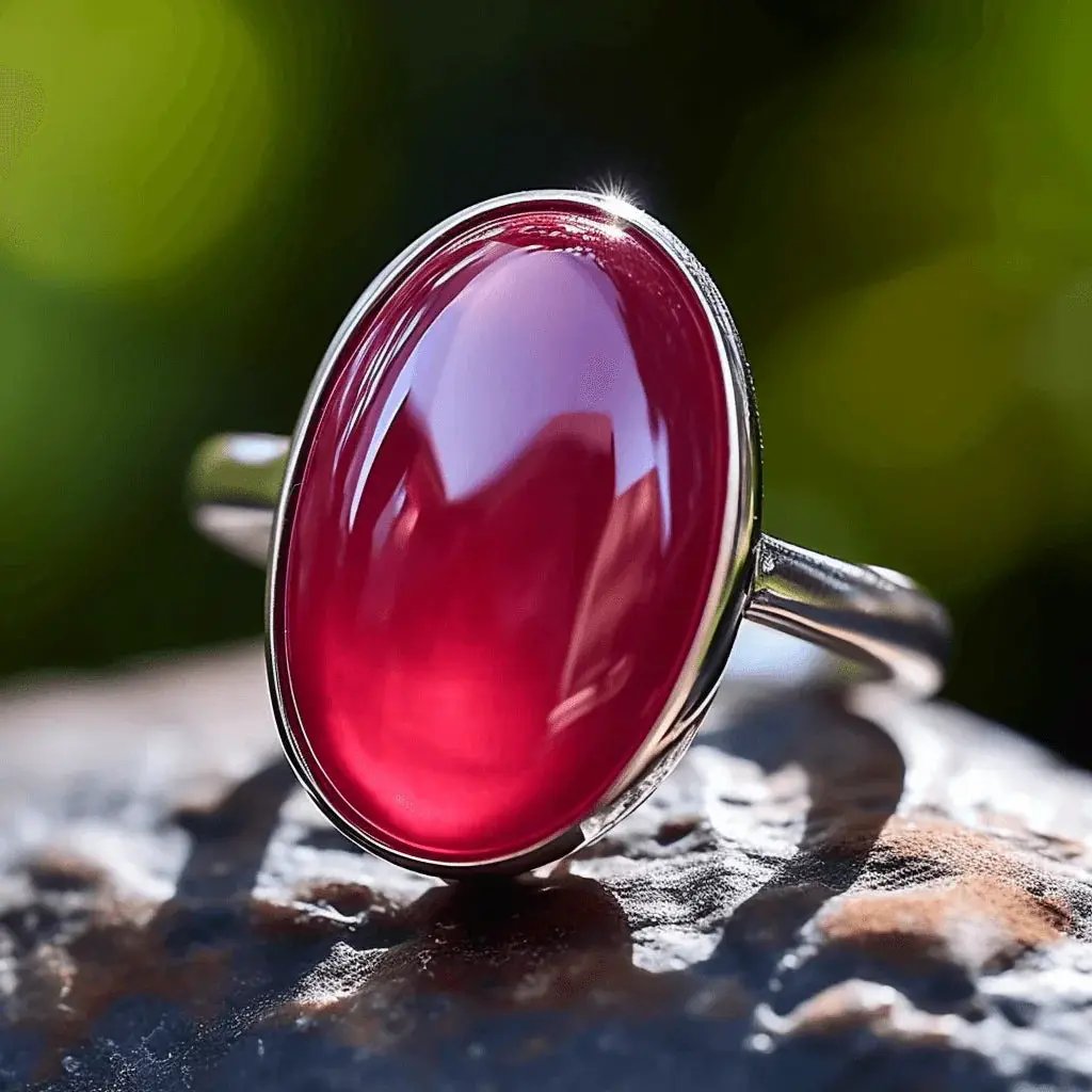 Ruby Manak Oval Light-Red Ring | Brahmatells Astrological Collection by Brahmatells