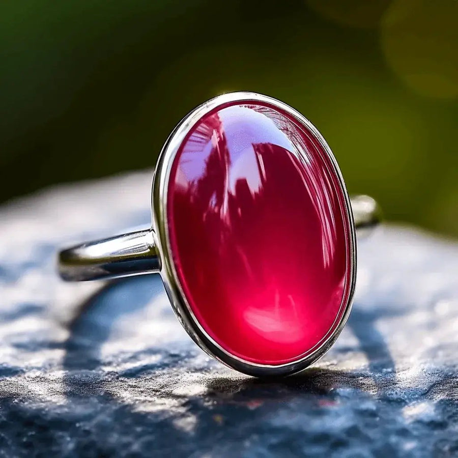 Ruby Manak Oval Light-Red Ring | Brahmatells Astrological Collection by Brahmatells