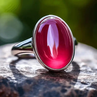 Ruby Manak Oval Light-Red Ring | Brahmatells Astrological Collection by Brahmatells