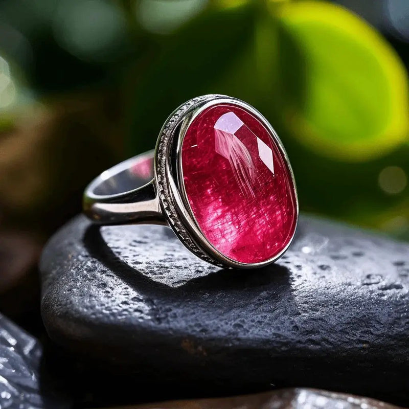 Ruby Manak Oval Natural Ring - Embrace the Sun's Energy | Brahmatells by Brahmatells