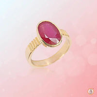 Ruby Manak Oval Natural Ring - Embrace the Sun's Energy | Brahmatells by Brahmatells