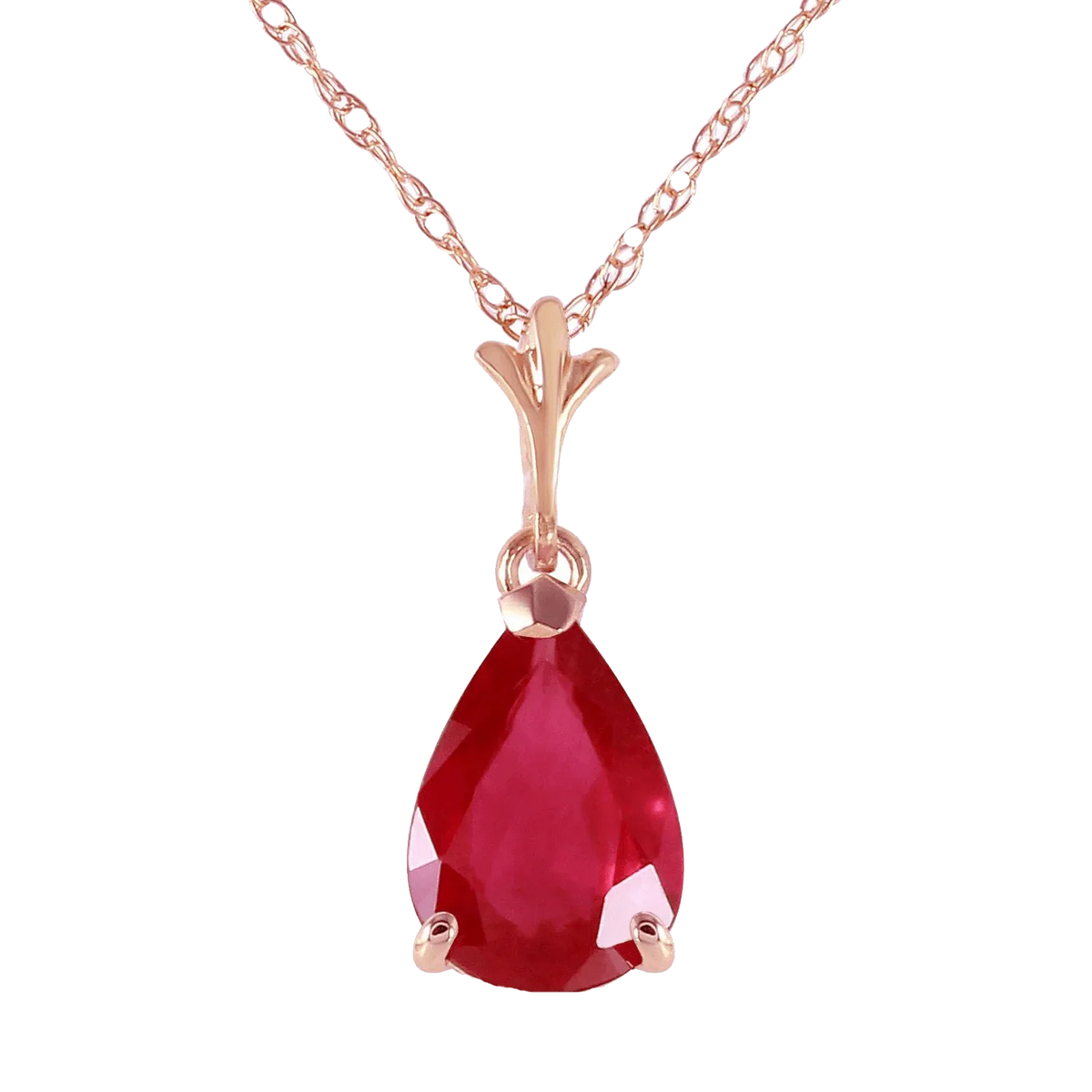 Ruby Manak Pear-Drop Rose Pendant - Radiate Success | Brahmatells by Brahmatells