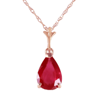 Ruby Manak Pear-Drop Rose Pendant - Radiate Success | Brahmatells by Brahmatells