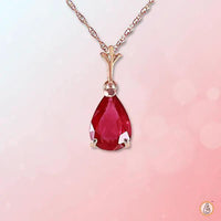 Ruby Manak Pear-Drop Rose Pendant - Radiate Success | Brahmatells by Brahmatells