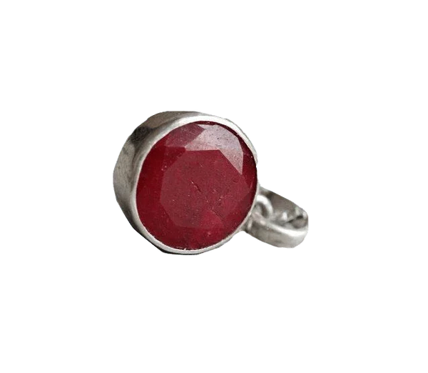 Ruby Manak Round Maroon-Red Pendant - Symbol of Success | Brahmatells by Brahmatells