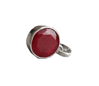 Ruby Manak Round Maroon-Red Pendant - Symbol of Success | Brahmatells by Brahmatells