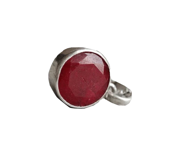 Ruby Manak Round Maroon-Red Pendant - Symbol of Success | Brahmatells by Brahmatells