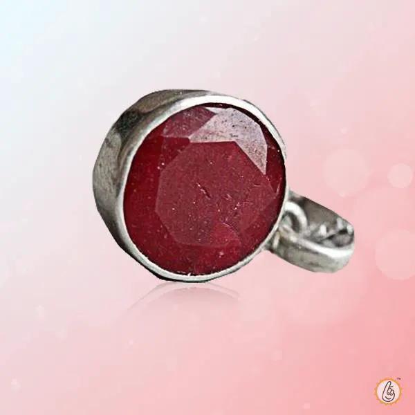 Ruby Manak Round Maroon-Red Pendant - Symbol of Success | Brahmatells by Brahmatells