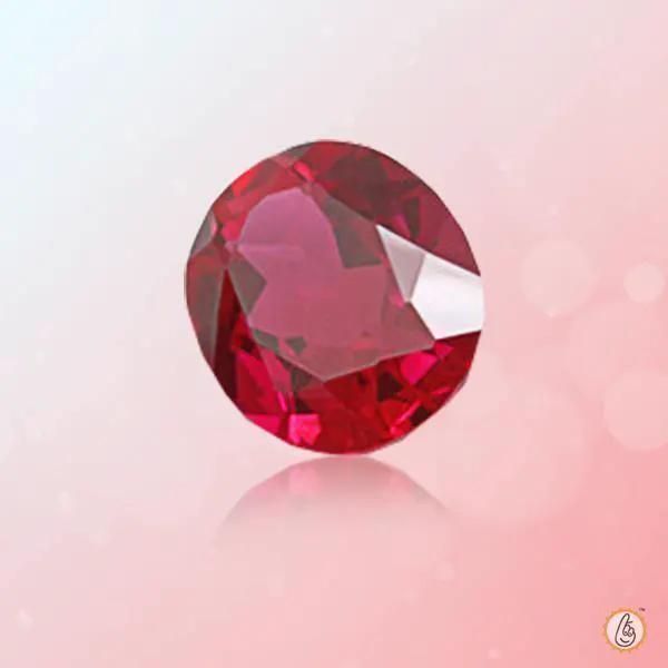 Ruby Manak wine-red-oval BTR129GSM by Brahmatells