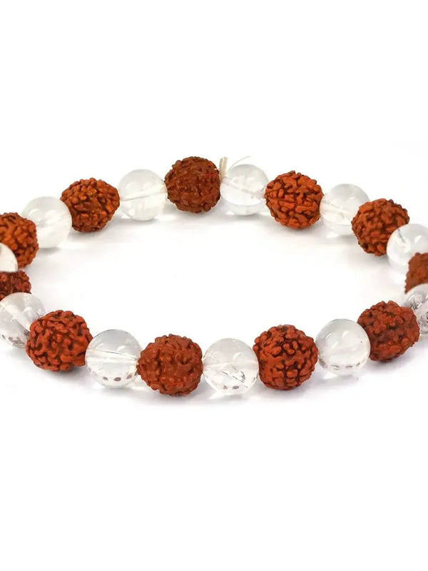 Rudraksha & Crystal Healing Bracelet | Brahmatells by Brahmatells