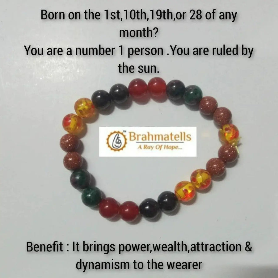 Ruling Number 1 Bracelet for Power & Wealth | Embrace Sun Energy - Brahmatells by Brahmatells