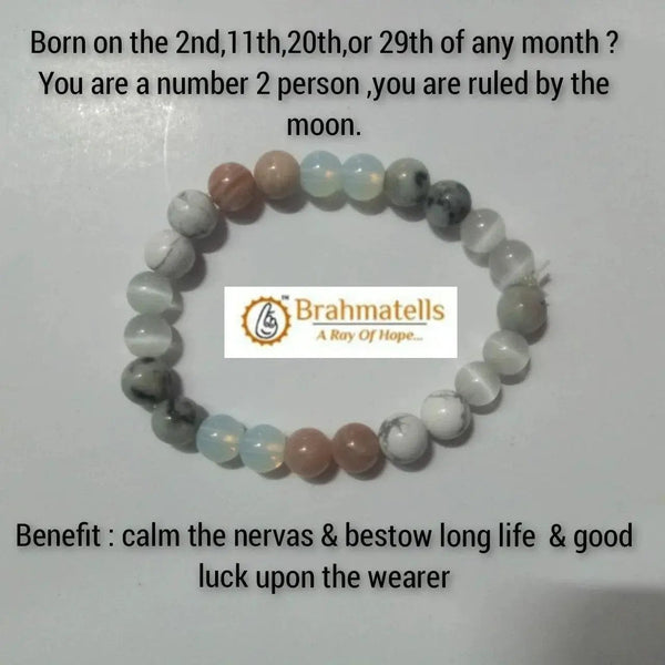 Ruling Number 2 Moon-Inspired Bracelet - Serenity & Luck | Brahmatells by Brahmatells