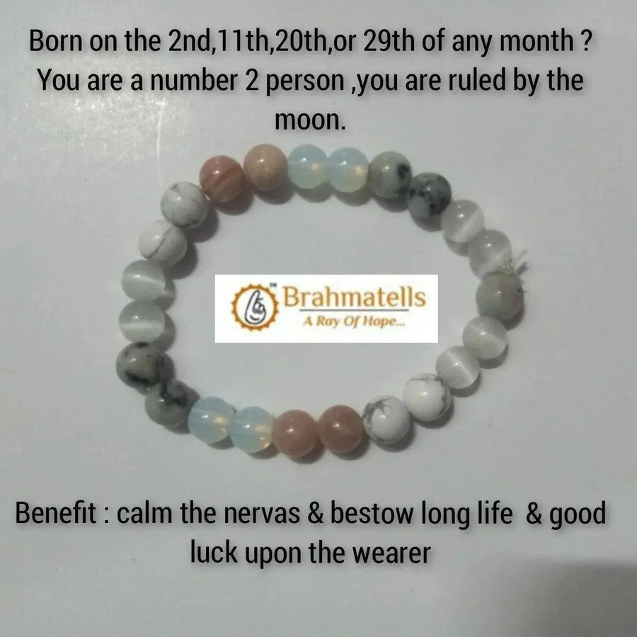Ruling Number 2 Moon-Inspired Bracelet - Serenity & Luck | Brahmatells by Brahmatells