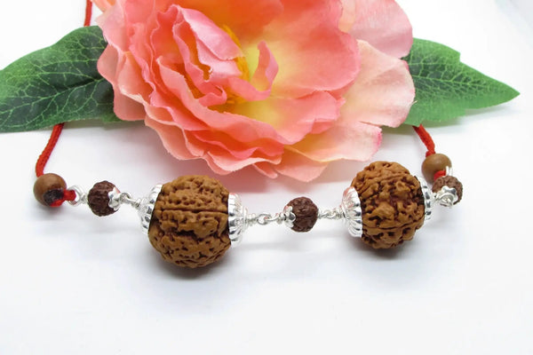 Sagittarius 5 Mukhi Rudraksha with Silver Caps | Nepal Beads by Brahmatells