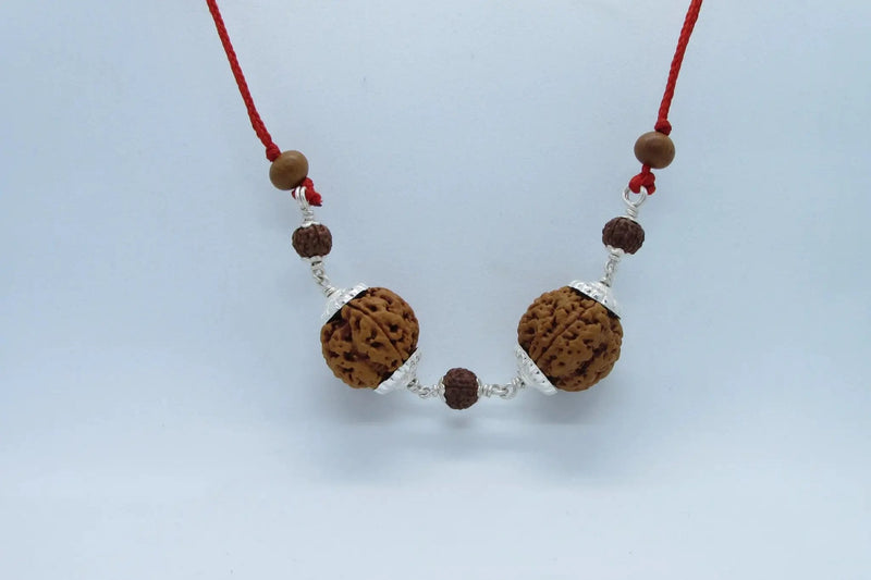 Sagittarius 5 Mukhi Rudraksha with Silver Caps | Nepal Beads by Brahmatells