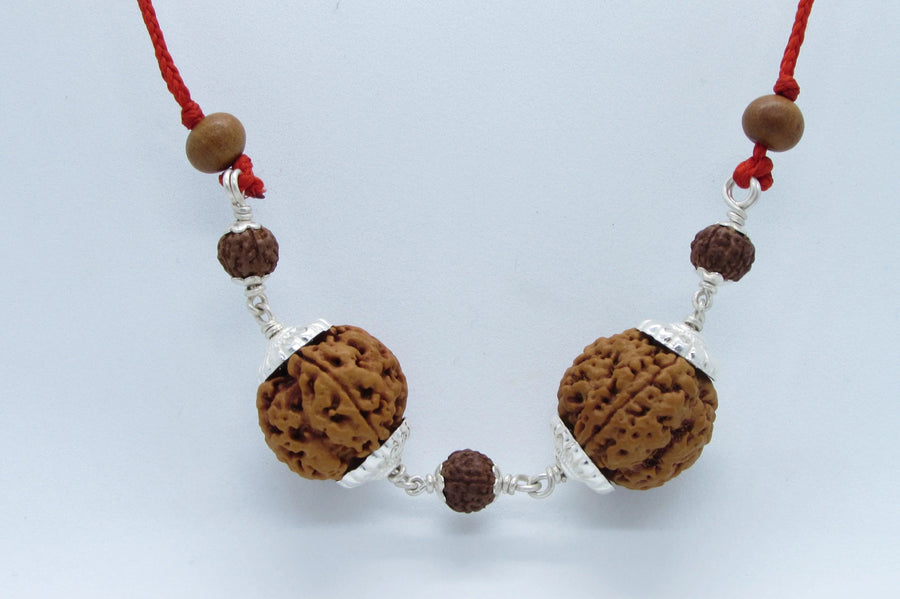 Sagittarius 5 Mukhi Rudraksha with Silver Caps | Nepal Beads by Brahmatells