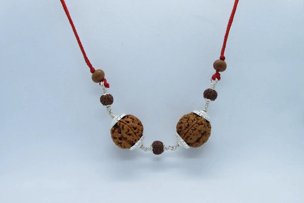Sagittarius 5 Mukhi Rudraksha with Silver Caps | Nepal Beads by Brahmatells