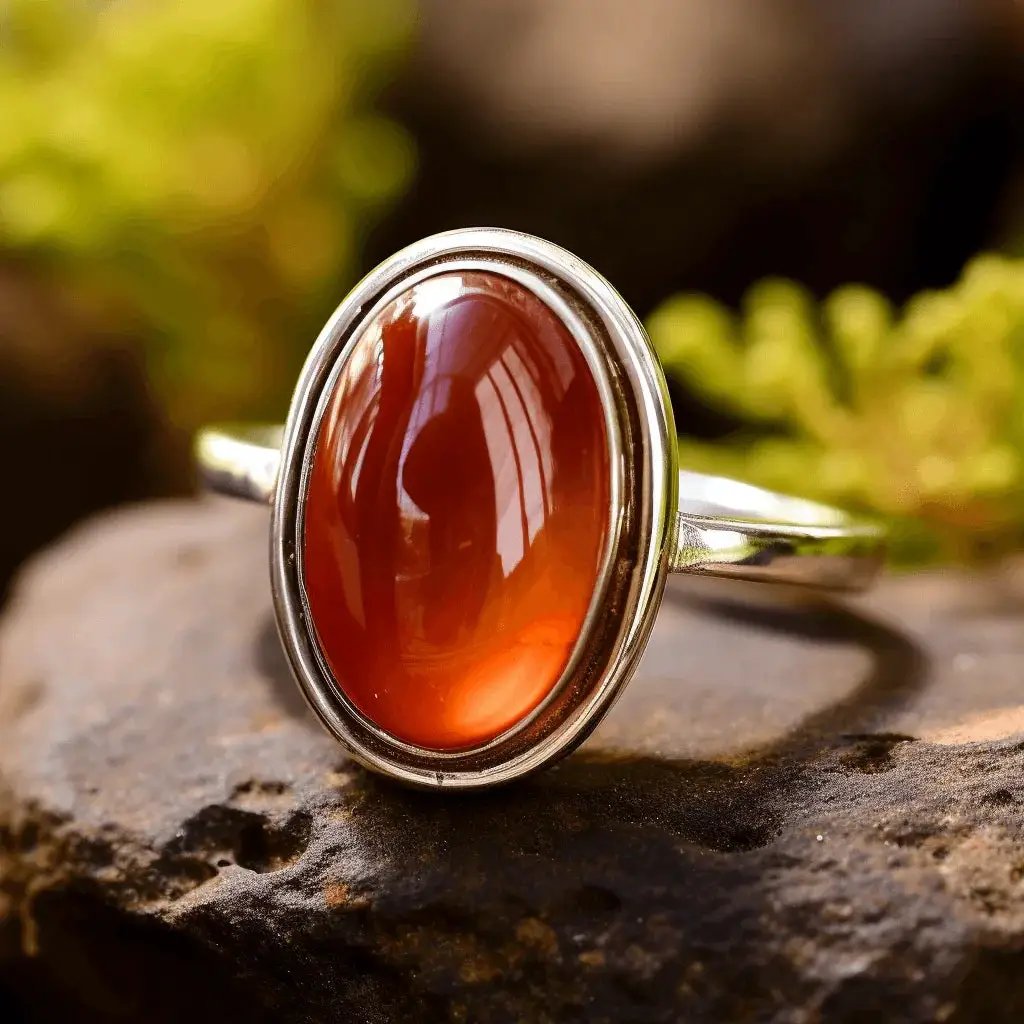 Saturn's Essence Hessonite Gomed Dark-Tan Ring | Brahmatells Astro Collection by Brahmatells