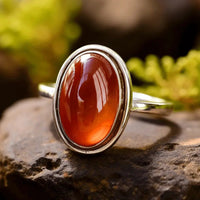Saturn's Essence Hessonite Gomed Dark-Tan Ring | Brahmatells Astro Collection by Brahmatells